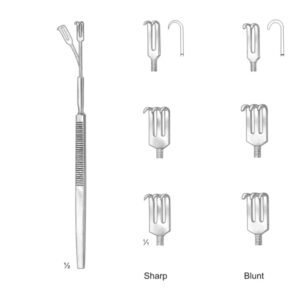 RETRACTOR 2 PRONG SHARP